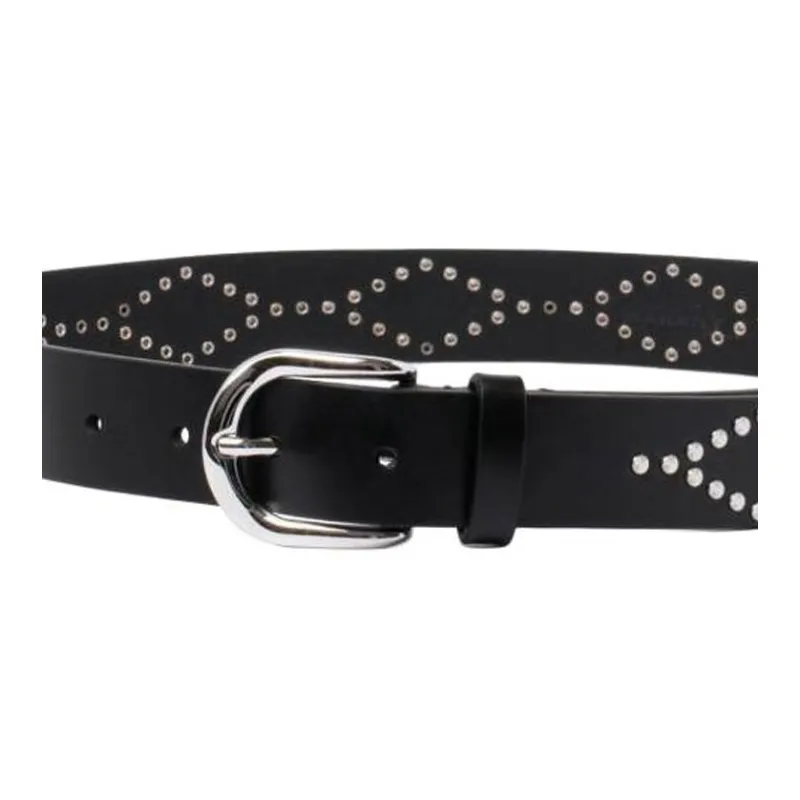 ISABEL MARANT ETOILE Leather Belts Women's Black Width 3CM-1