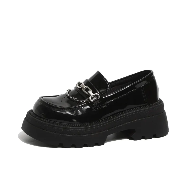 Be Good Horsebit, Chain, Luxury Preppy Style Petite Loafers 6cm Women's Gift Box Set-23