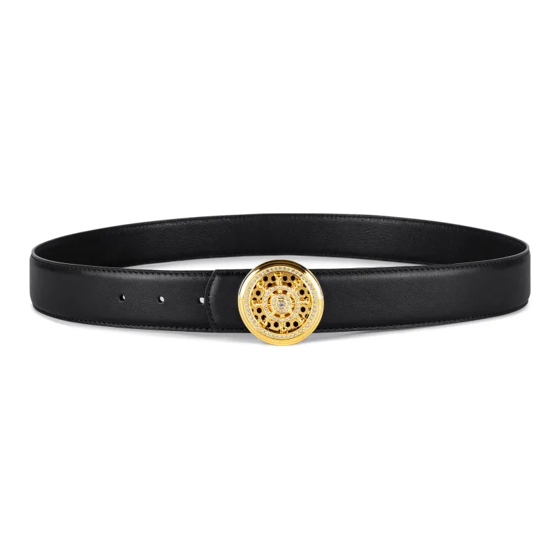 Ace Paul Cow Leather Belt Unisex Width 3.8cm-19