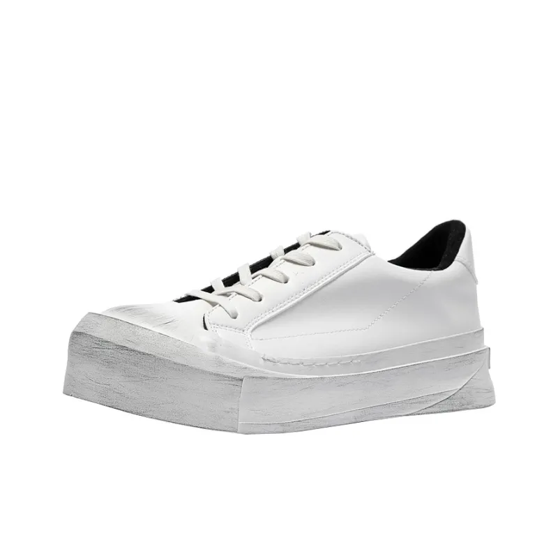 HELIOT EMIL Low Top Skateboard Shoes Men's White/Black-0