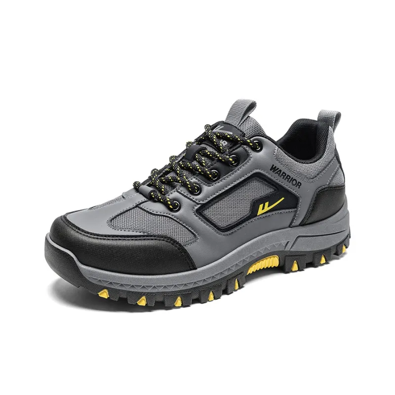 WARRIOR Hiking / Trekking Shoes Men Low Top Black, Yellow-1