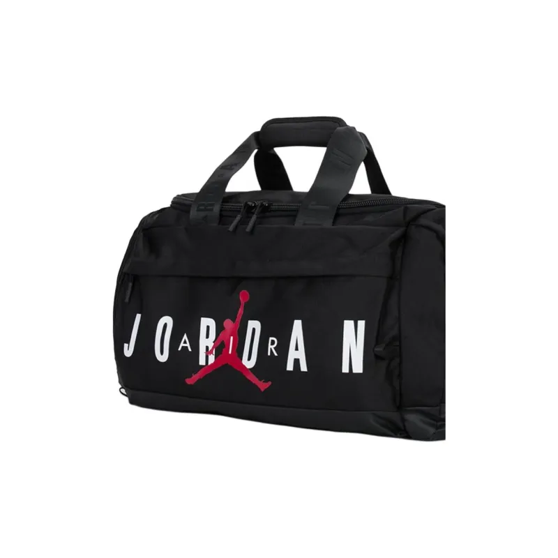 Jordan Polyester Travel Bag Unisex Black & Red & White-1