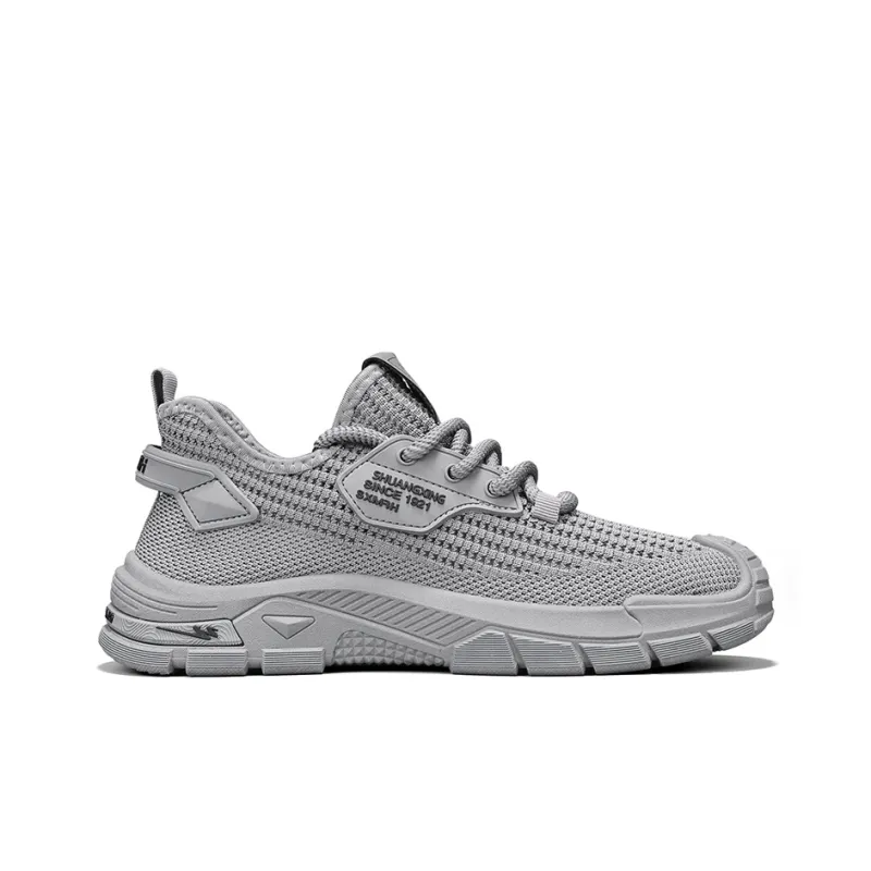 Binary Lightweight Anti Slip Low Top Casual Shoes Men's Gray-2