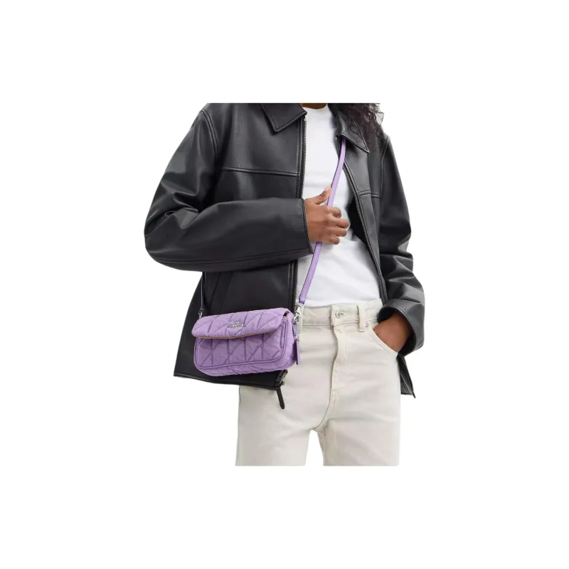 COACH Hailey Denim Crossbody Bag, Shoulder Bag Mini Women's Purple-5