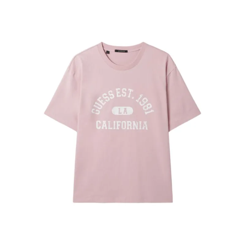 GUESS T Shirts Unisex Light Pink-0