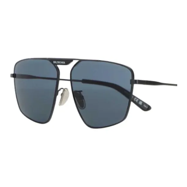 Balenciaga Metal Irregular Shape Sunglasses Women's Black-2