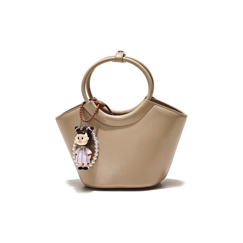 Vigno Synthetic Leather One Shoulder Handbag Women's White/Red/Sambal Color/Black-9