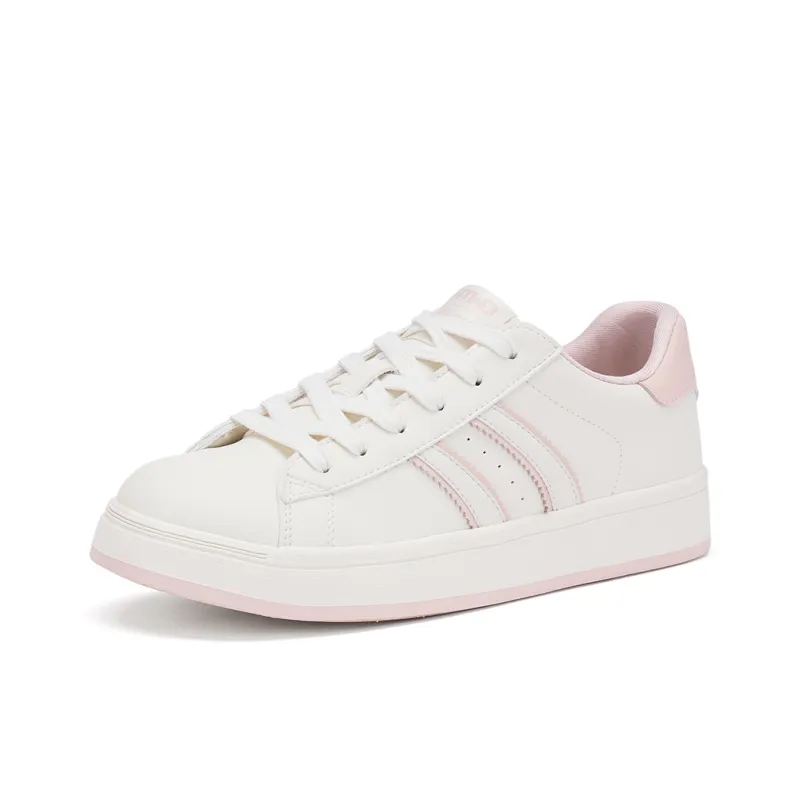 Hotwind Versatile White Sneakers Abrasion Resistant Slip Resistant Low Top Skateboard Shoes Women's-16