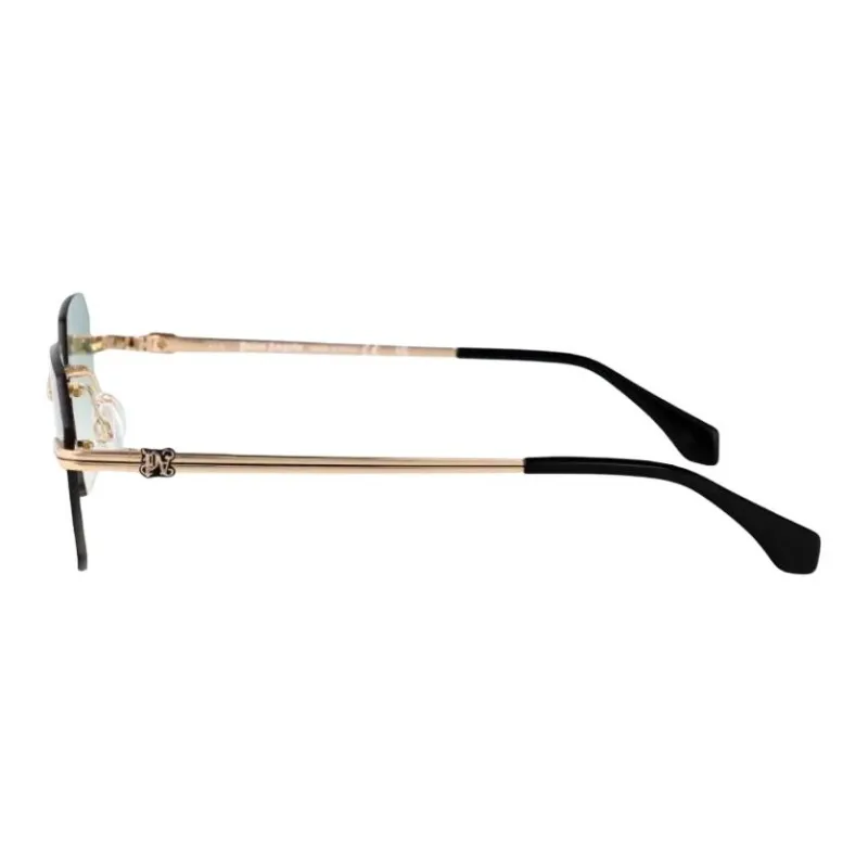 PALM ANGELS Metal Acetate Irregular Shape Sunglasses Men's Gold-3