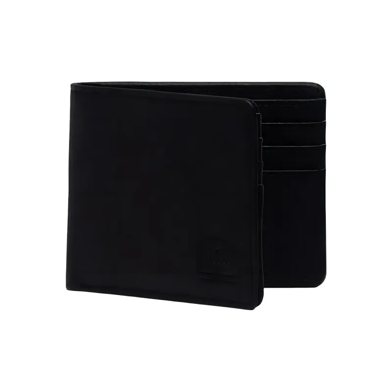 Herschel Litchi Grain Vegan Leather Wallet Unisex Black-1