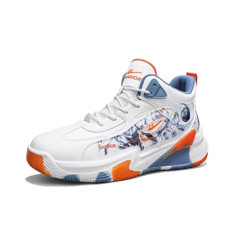 WARRIOR Basketball Shoes Men Low Top Orange-1