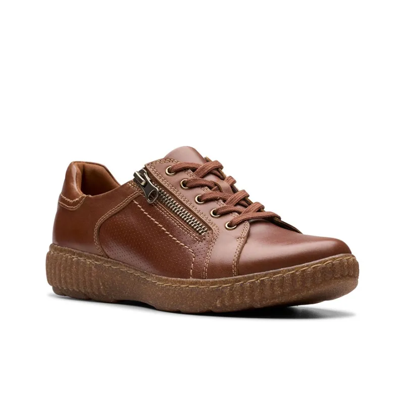 Clarks Anti Slip Wear Resistant Low Top Casual Shoes Women's Brown-2