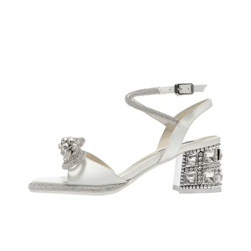 SHOESZOOO 일자 스트랩 샌들 문 화이트 여성