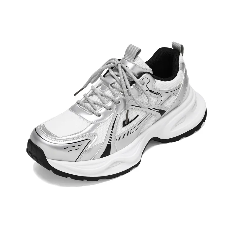 Warrior Abrasion Resistant Lightweight Height Increasing Low Top Chunky Sneakers Unisex-4
