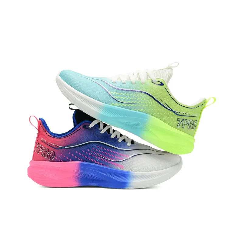 7 SEVFUN Running Shoes Unisex Low Top White/Pink/Green-7