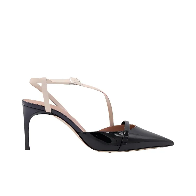 Malone Souliers Slim Heel High Heels Women's Black-1