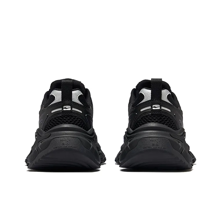 Erke Hongyu 2.0 Breathable And Wear resistant Low Top Chunky Sneakers Men's Jet Black-3