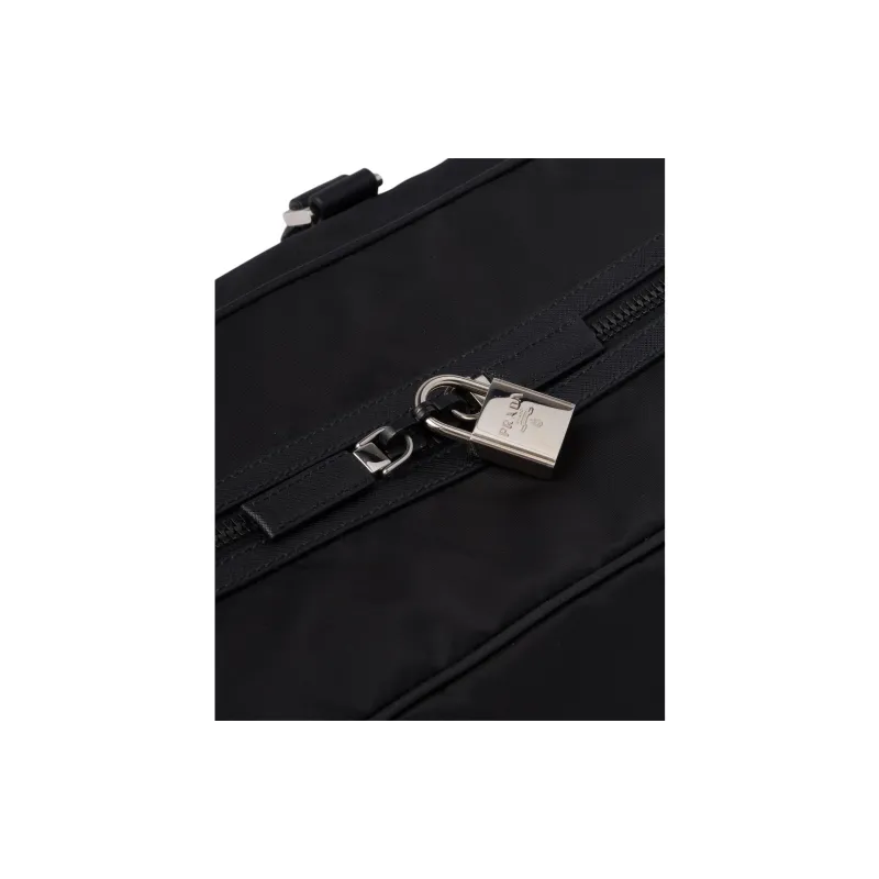 PRADA Re Nylon Recycled Polyamide Handbag, Shoulder Bag, Travel Bag Men's Black-5