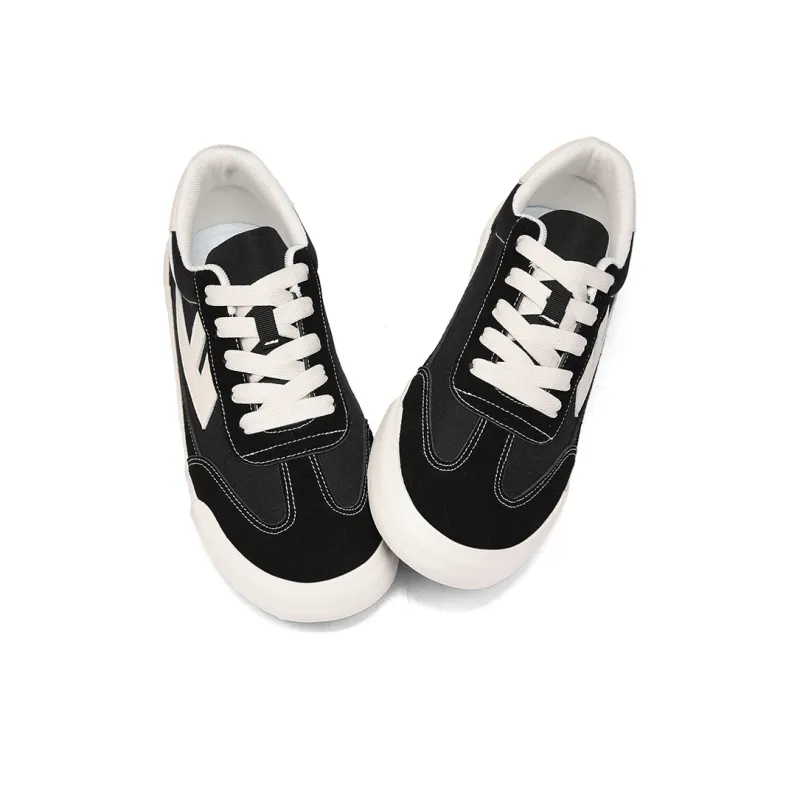Warrior Low Top Canvas Shoes Men's Black/Beige-4