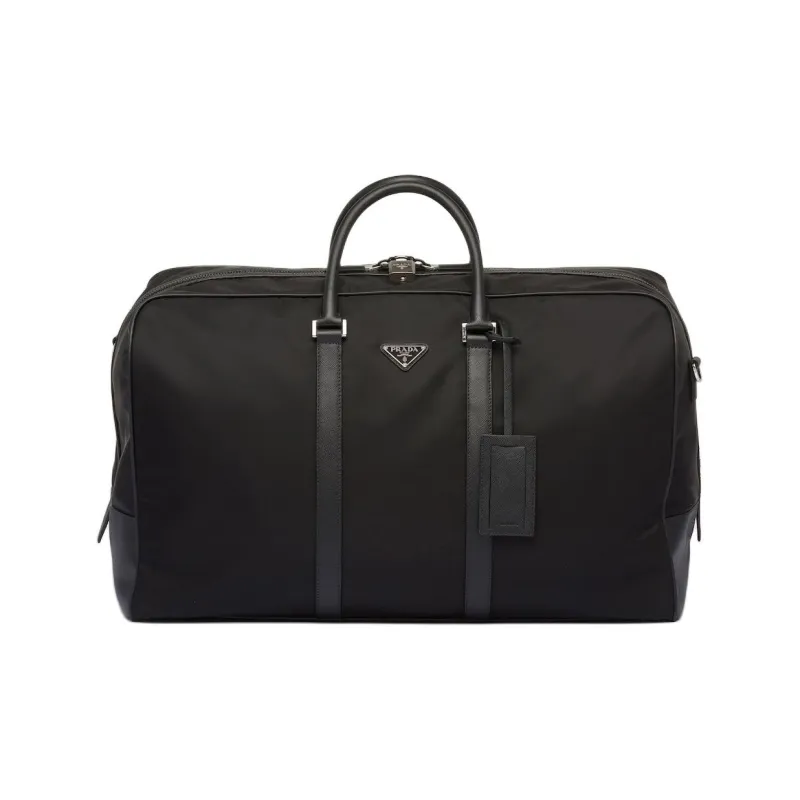 PRADA Re Nylon Recycled Polyamide Handbag, Shoulder Bag, Travel Bag Men's Black-0