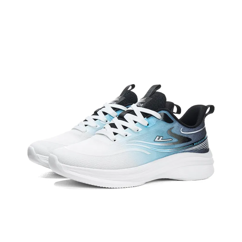 WARRIOR Running Shoes Men Low Top White Blue Black-1