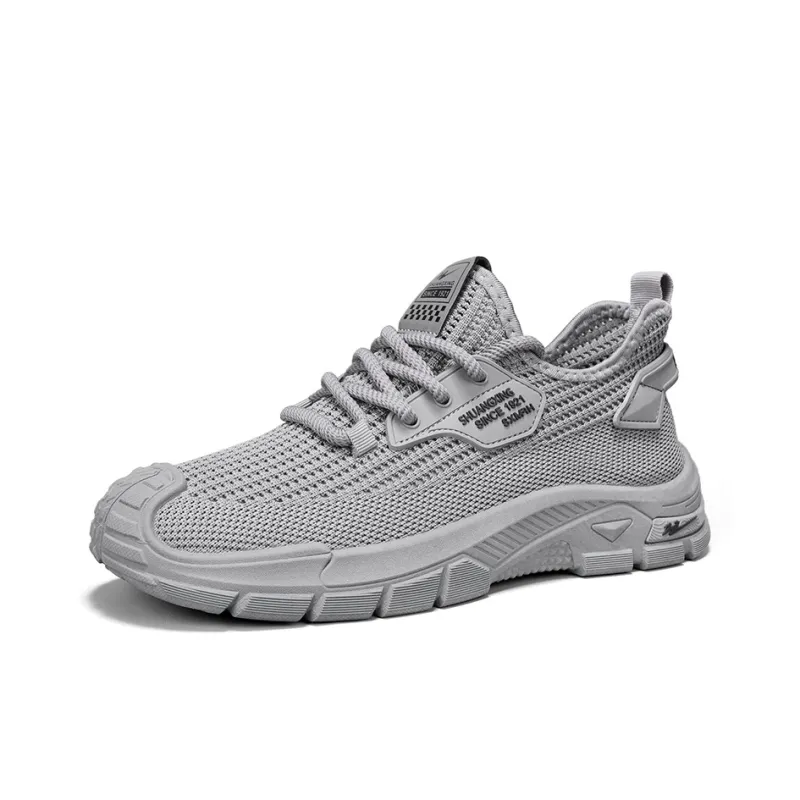 Binary Lightweight Anti Slip Low Top Casual Shoes Men's Gray-1