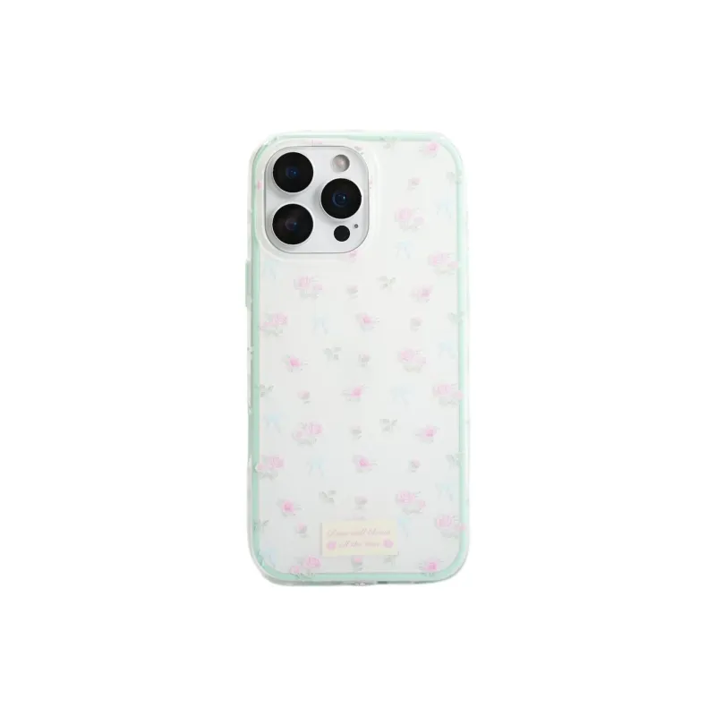Sopi Acrylic Material Bowknot Pink Rose Phone Cases Compatible With IPhone 16/15 Pro Max/Apple 13/14 Pro/Max-0