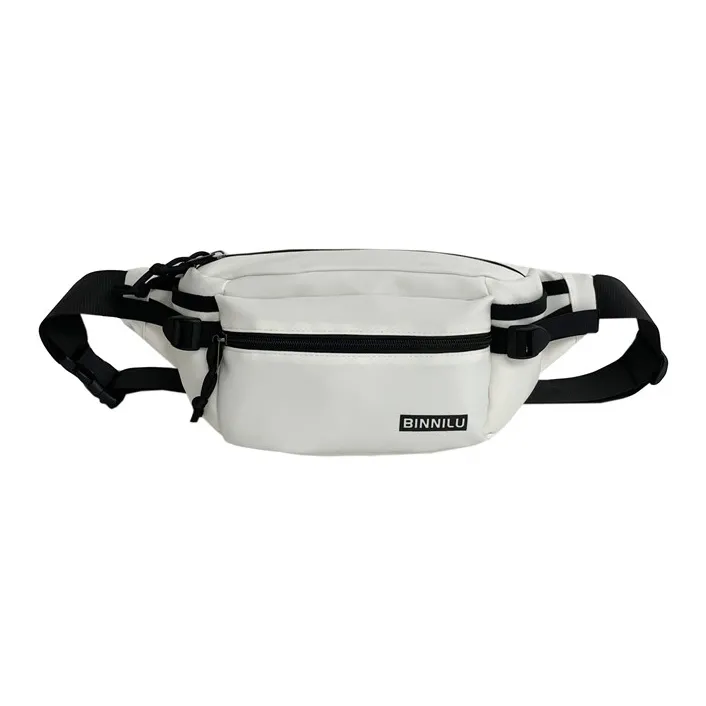 H YXIANG Composite Cloth Fanny Pack Regular Unisex Black/White/Brown/Gray-3
