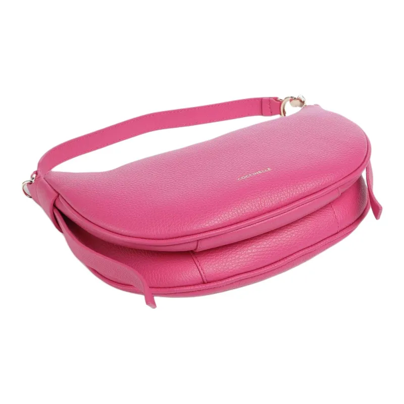 COCCINELLE Grain Leather One Shoulder Handbag Women's Pink-2