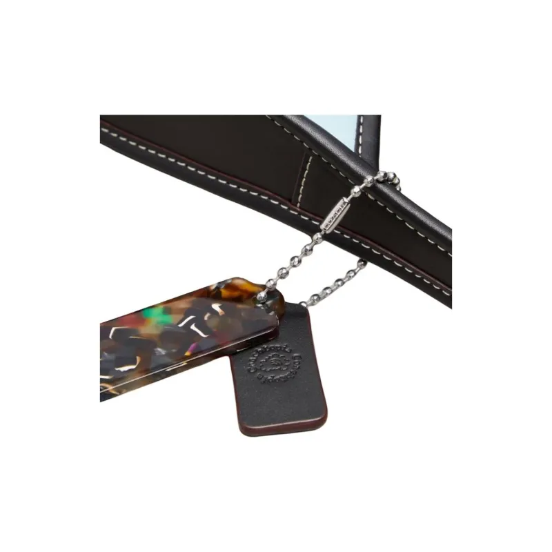 COACH Ergo Leather Handbag Medium Size Women's Black & Multicolor-4