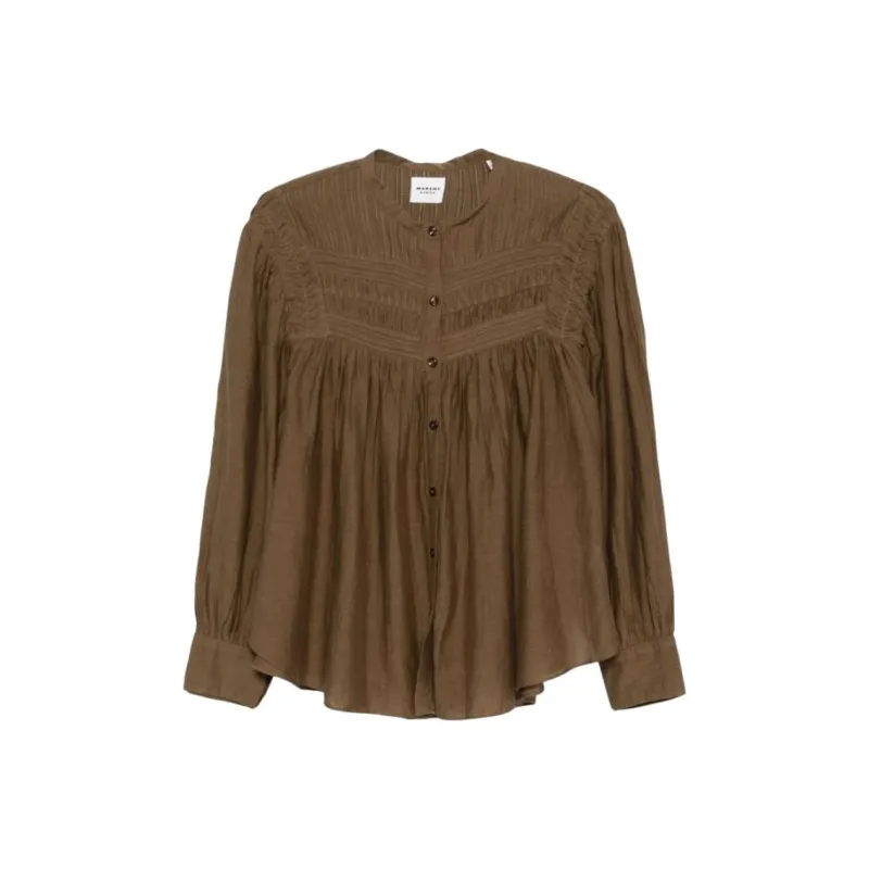 ISABEL MARANT Gathered Plalia Blouse-0