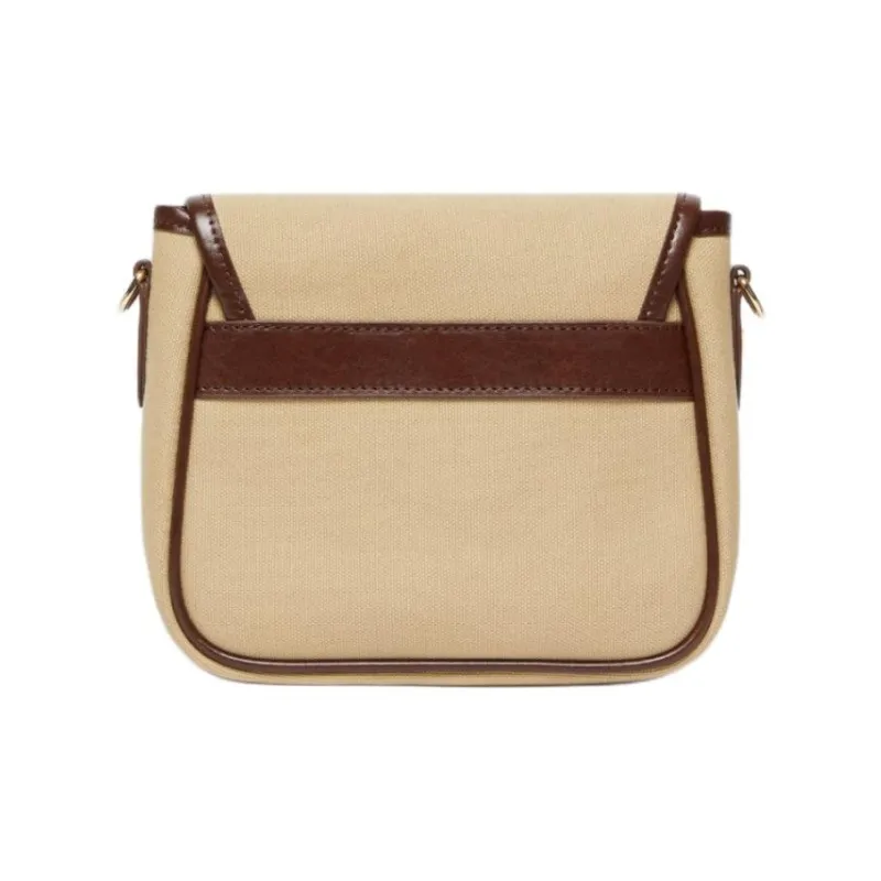 WEEKEND MaxMara Cotton Crossbody Bag, Shoulder Bag Women's Khaki & Brown-4