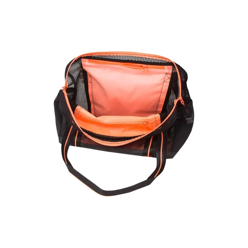 DECATHLON Polyester Waterproof Gym Bag Unisex Black & Orange-2