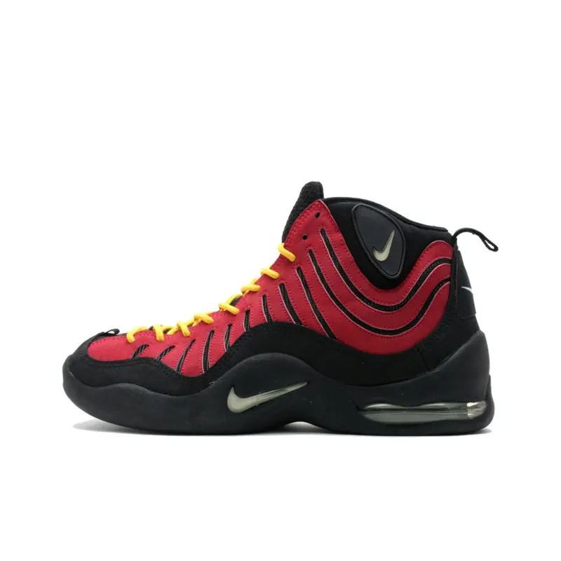 Nike Air Bakin Abrasion Resistant Mid Top Vintage Basketball Shoes Men's Red-0