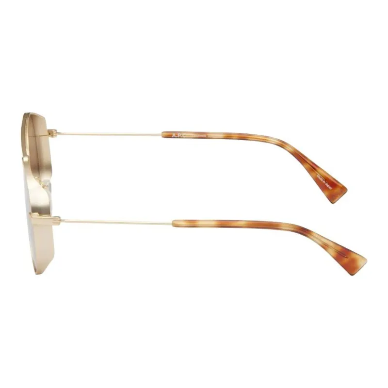 A.P.C Metal Aviator Sunglasses Unisex Gold-2