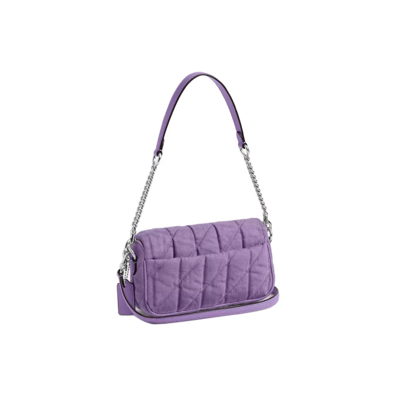 COACH Hailey Denim Crossbody Bag, Shoulder Bag Mini Women's Purple-1
