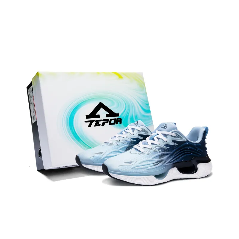 TEPOR Running Shoes Unisex Low Top Starry Black/Starry Gray/Starry Blue-0