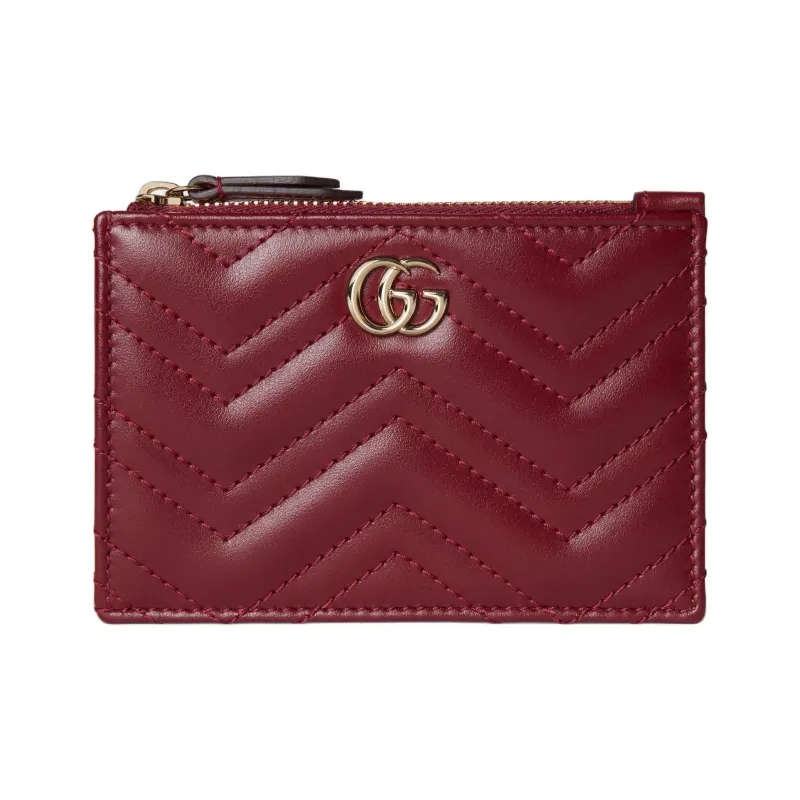 GUCCI GG Marmont Leather Key Pouch Women's Red-0