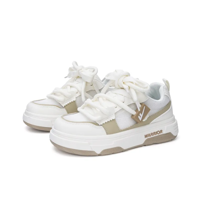 Warrior Abrasion Resistant Low Top Casual Shoes Women's White Khaki-1