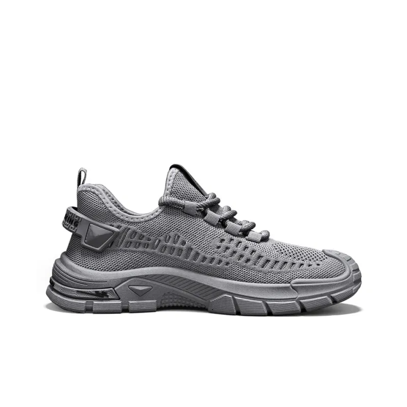 Binary Lightweight And Breathable Low Top Casual Shoes Men's Gray-2