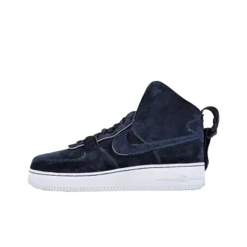 Nike Air Force 1 Abrasion Resistant High Top Skateboard Shoes Unisex Dark Blue