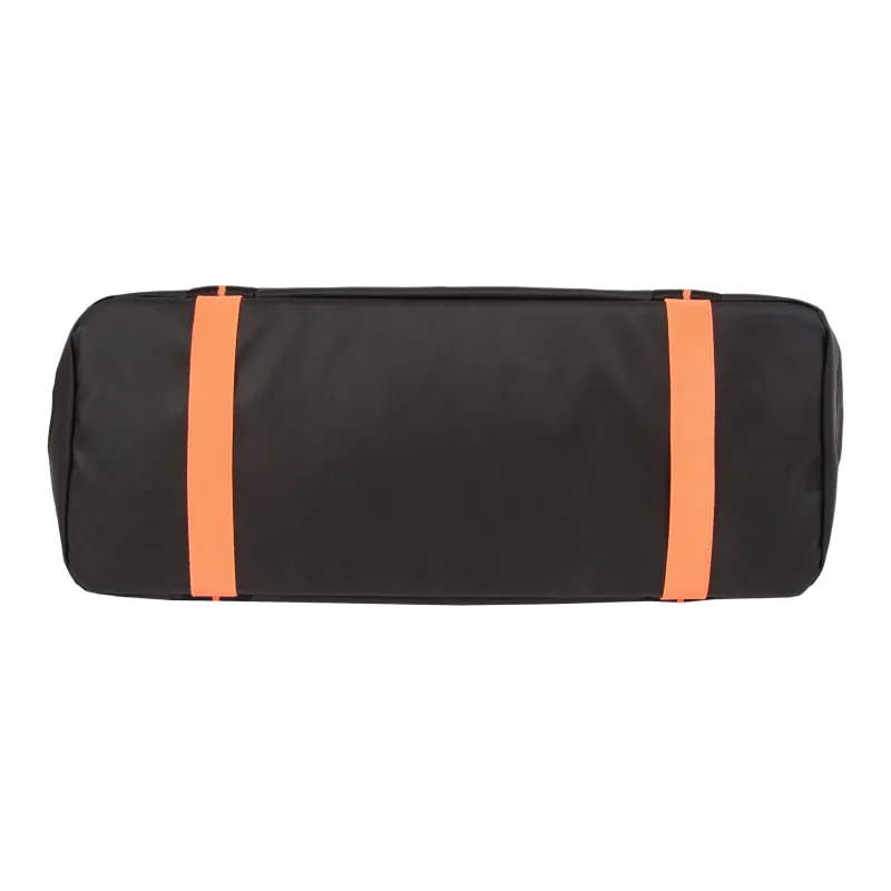 DECATHLON Polyester Waterproof Gym Bag Unisex Black & Orange-1