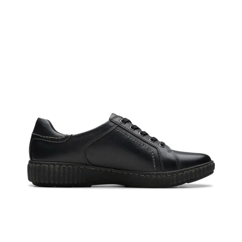 Clarks Anti Slip Wear Resistant Low Top Casual Shoes Women's Black-1