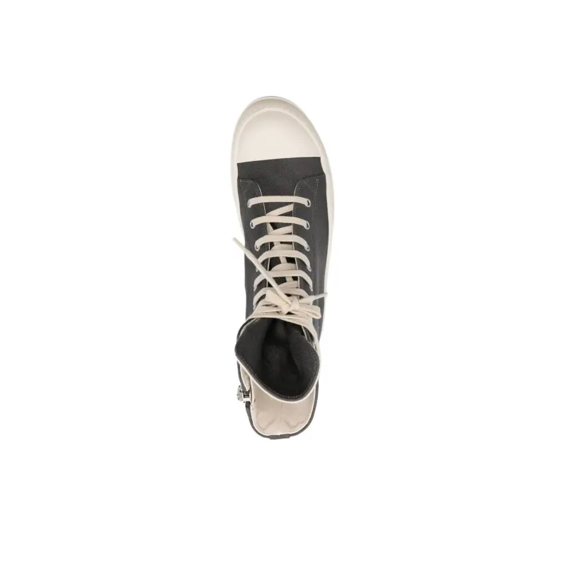 Rick Owens DRKSHDW High Top Canvas Shoes Men's Gray-4