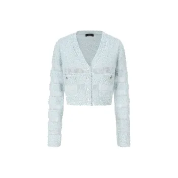 GIMING Cropped Coats Women's Blue