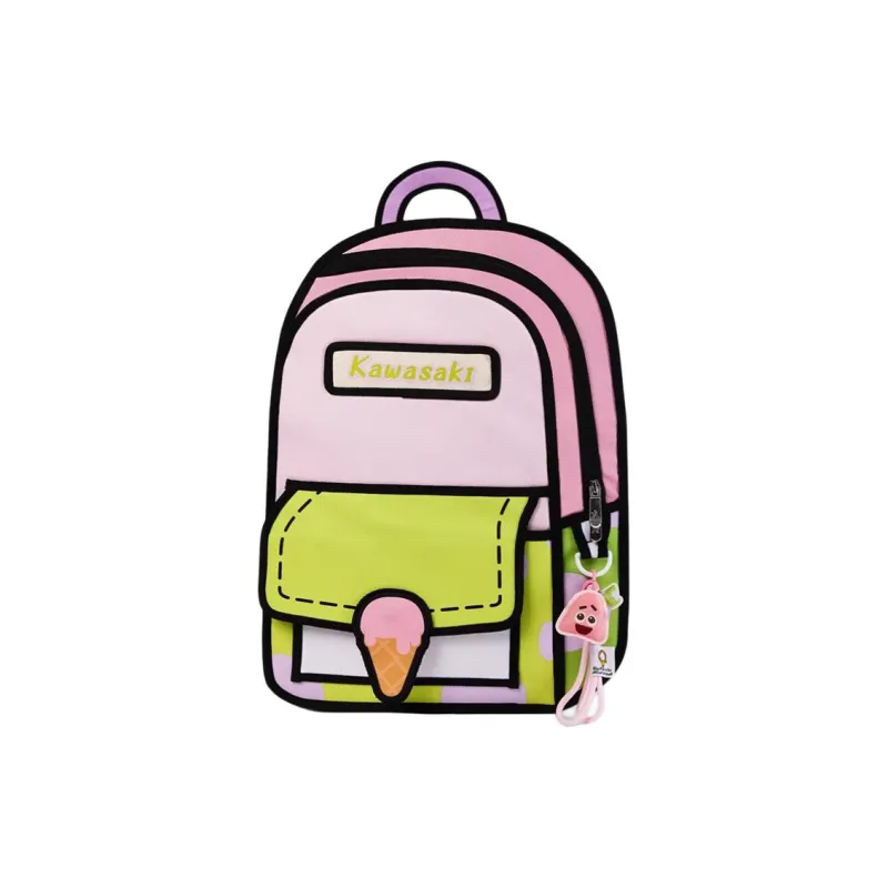 Kawasaki SpongeBob Collaboration Polyester Backpack Unisex Patrick Star Powder-1