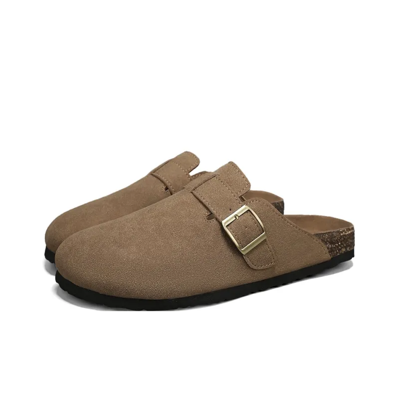 Colorful Creations Leather Patchwork Quiet Slip Resistant Closed Toe Slippers Men's-14