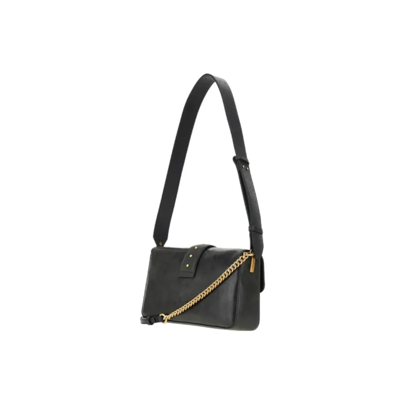 PINKO Leather Shoulder Bag Women's Black-1