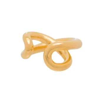 Charlotte Chesnais Gold Plated, Sterling Silver Clip On Earrings Unisex Gold