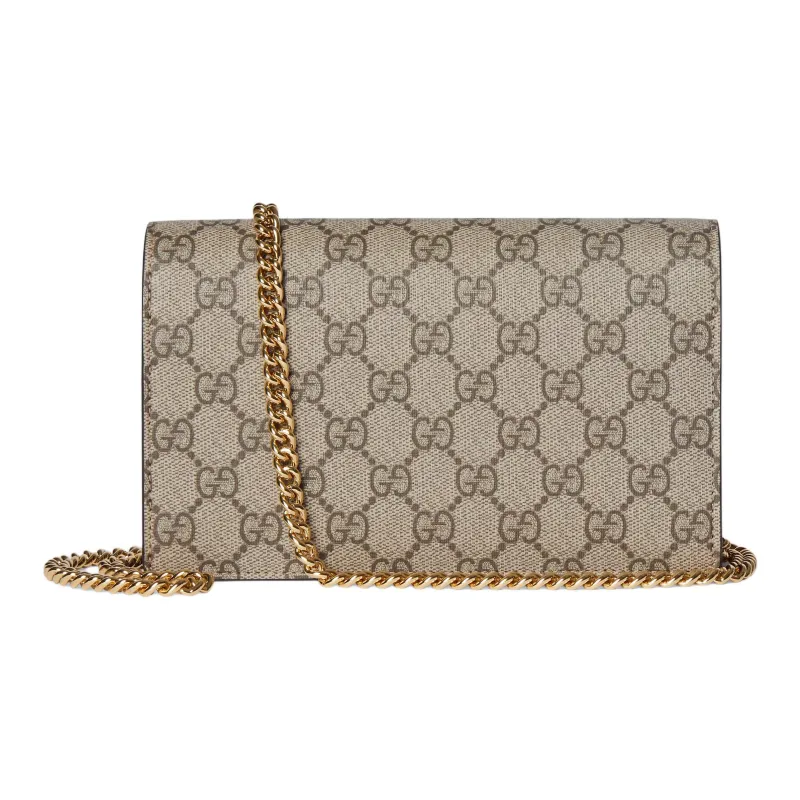 GUCCI GG Marmont Leather Crossbody Bag, Shoulder Bag Women's Red & Beige-3
